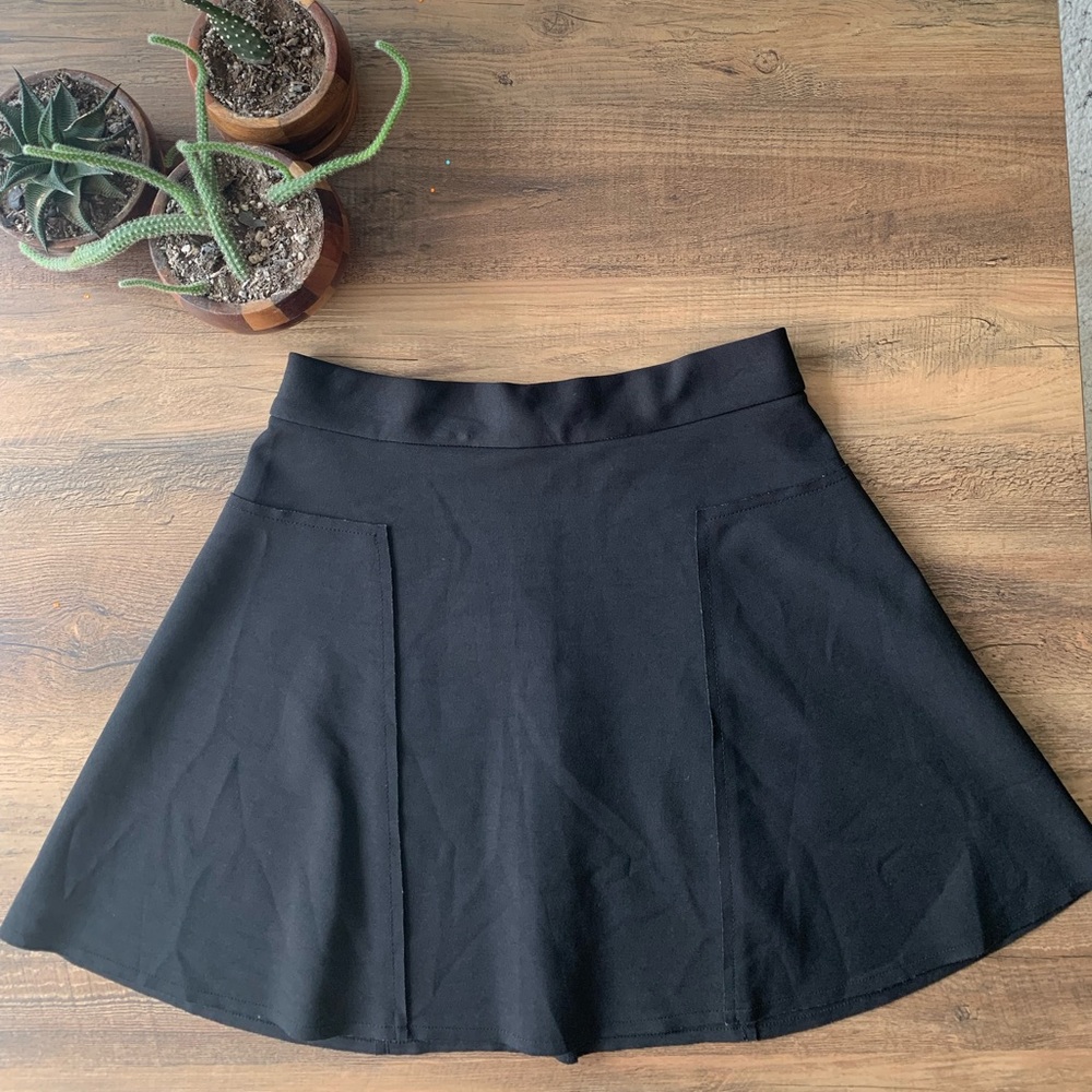 Topshop black circle mini skirt 6